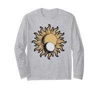 Celestial Sun Moon Minimalist Graphic Long Sleeve T-Shirt