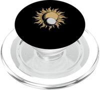 Celestial Sun Moon Minimalist Graphic PopSockets PopGrip for MagSafe