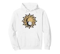 Celestial Sun Moon Minimalist Graphic Pullover Hoodie