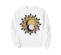 Celestial Sun Moon Minimalist Graphic Sweatshirt