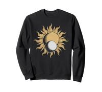 Celestial Sun Moon Minimalist Graphic Sweatshirt