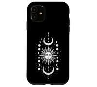 Celestial Sun Moon Phase, Boho Spiritual Cosmic Lunar Art Case for iPhone 11