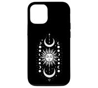 Celestial Sun Moon Phase, Boho Spiritual Cosmic Lunar Art Case for iPhone 12/12 Pro