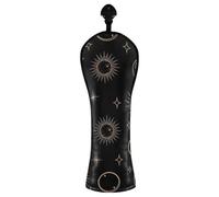 Celestial Suns Golf Head Covers for Hybrid Wood Driver PU Leather Golf Headcovers with Interchangeable Tags for Women Men