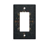 celestial switch cover plates black gold moon phases for wall accents mystical season decor thermoplastic wall plates single size rocker