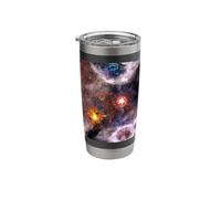 Celestial Symphony: A Captivating Abstract Galactic Nebula Stainless Steel Insulated Tumbler