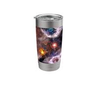 Celestial Symphony: A Captivating Abstract Galactic Nebula Stainless Steel Insulated Tumbler
