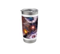 Celestial Symphony: A Captivating Abstract Galactic Nebula Stainless Steel Insulated Tumbler