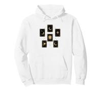 Celestial Tarot Cards Sun Moon Stars Mystical Pullover Hoodie