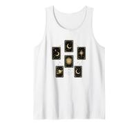 Celestial Tarot Cards Sun Moon Stars Mystical Tank Top