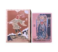 Celestial Tarot Deck, Waterproof Classic Game, 3.43x2.24 Inches Divination Card with Guide, Sturdy Plasticless Learner Tool, Spiritual Set with Art, Party Game for Picnic Gathering