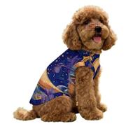 Celestial Themed Moon Mandala Floral Dog Shirts Cooling Tank Vest S
