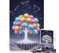 Celestial Tree with Constellations Jigsaw 1000 Pieces for Teenagers Mental Focus Stress Relief Fun Snug Fit Heartfelt Gift size 38x52cm