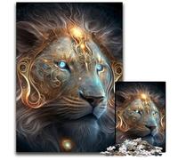 Celestial Visions Lion 1000 Piece Jigsaw Puzzle Jigsaw Puzzles for Adults Erfect for Home Decor, Birthdays, Holidays, And Gifts 26X38CM/10.23x14.96inch