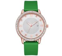 Celestial Watch Women's Watch with High Looking Student Diamond British Watch Watch with Diamond Roman Pattern Silicone Strap Calendar for Women (E, One Size)