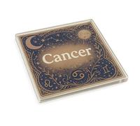 Celestial Waves Acrylic Coaster Gift - Bohemian Mystical Design Home Decor Present with Zodiac Sun Moon Stars