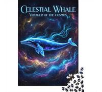 Celestial Whale Voyager of the Cosmos Jigsaw Puzzle for Adults, 1000 Piece