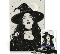 Celestial Wiccan Witch Jigsaw Puzzle 1000 Piece for Teenagers Thought Skill Leisure Escape Flawless Fit size 38x26cm
