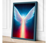 Celestial Wings Spiritual Canvas Wall Art Print 18x12 Inch