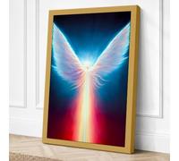 Celestial Wings Spiritual Canvas Wall Art Print 18x12 Inch