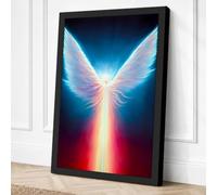 Celestial Wings Spiritual Canvas Wall Art Print 18x12 Inch