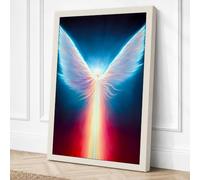 Celestial Wings Spiritual Canvas Wall Art Print 30x20 Inch