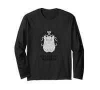 Celestial Wisdom Mystic Cosmic Owl Mandala Spiritual Long Sleeve T-Shirt