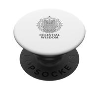 Celestial Wisdom Mystic Cosmic Owl Mandala Spiritual PopSockets Adhesive PopGrip