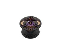 Celestial Witch Crystal Ball Moon Phases Mystical Magic Art PopSockets Adhesive PopGrip
