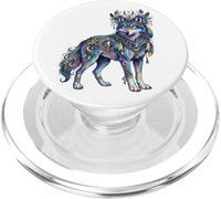 Celestial Wolf Mystic Moon Galaxy Boho PopSockets PopGrip for MagSafe
