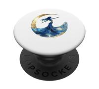 Celestial Woman Moon Stars Cosmic Silhouette Art PopSockets Adhesive PopGrip