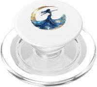 Celestial Woman Moon Stars Cosmic Silhouette Art PopSockets PopGrip for MagSafe