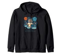 Celestial Wonder Paws Adventure Journey Zip Hoodie