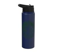 Celestial Yin-Yang Fox Sun and Moon Boho Woodland Art Stainless Steel Insulated Water Bottle