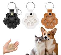 CelestiMingle Dog Memorial Gifts, Pet Fur Keepsake Keychain, Gift for Cat and Dog Lovers with Bonus Matching Keychain, Leather Keyring Pet Memorial Gifts for Pets Lovers (A)