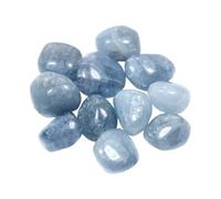 Celestite Tumble Stone - Natural Pale Blue Crystal, Smooth Hand-Tumbled Gemstone, Approx. 18-20mm, Single