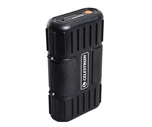 Celestron 18763 PowerTank Lithium LT Telescope Battery Power Pack - Rechargeable Portable 12V Power Supply for Computerised Telescopes with 8 Hour Capacity / 73.3 Wh and 1 USB Port, Black
