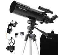 Celestron Travel Scope 80 Smartphone Adapter Telescope Silver