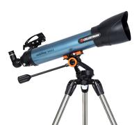 Celestron 22403 Inspire 100AZ Refractor Telescope with Built-In Smartphone Adapter, Blue