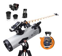 Celestron 22452 StarSense Explore LT114AZ Newtonian Reflector Telescope, Smartphone App-enabled, includes Two Eyepieces, 2xBarlow lens, Phone Dock/He