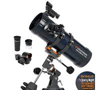 Celestron 31042 AstroMaster 114EQ Newtonian Reflector Telescope, Dark Blue