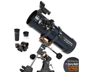Celestron 31042 AstroMaster 114EQ Newtonian Reflector Telescope, Dark Blue