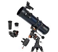 Celestron 31045 AstroMaster 130EQ Newtonian Reflector Telescope, Dark Blue | Large 130mm Optics, Bright Moon & Deep-Sky Views, Perfect First Telescope, German Equatorial Mount with Easy Manual Controls