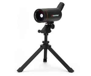 Celestron 52238 Mini Mak 70mm Angled Spotting Scope - Maksutov Spotting Scope - Great for Long Range Viewing - 25-75x Zoom Eyepiece - Multi-Coated Optics - Rubber Armored - Tabletop Tripod Included