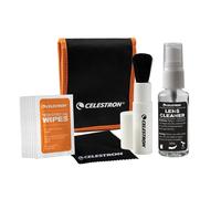 Celestron 93576 Lens Cleaning Kit - Includes 10 x Lens Wipes, Cleaning Fluid, Lens Cloth and Retractable Lens Brush in a Soft Carry Pouch,