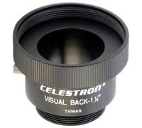 93653-A 1.25 inch Visual Back Metal Adapter - Threads Onto Celestron 5" to 11" Schmidt Cassegrain Telescopes, Compatible with 1.25" Accessories, Black