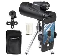 Celestron - Outland X 20x50 Monocular - Outdoor and Birding Monocular - Fully Multi-Coated Optics and BaK-4 Prisms - Bonus Smartphone Adapter, Bluetooth Remote & Tripod Included