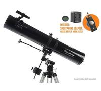 Celestron PowerSeeker 114EQ Astro Telescope with Motor Drive and Smartphone Adapter