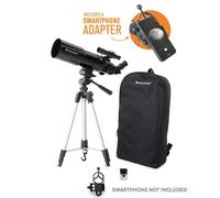 Celestron Travel Scope 80 Smartphone Adapter Telescope Silver