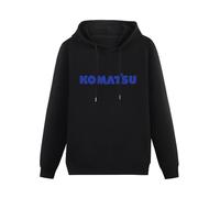 CELeus Komatsu Hoody Bulldozer Digger Enthusiast Hoodies Long Sleeve Pullover Loose Hoody Men Sweatershirt Size XXL Black